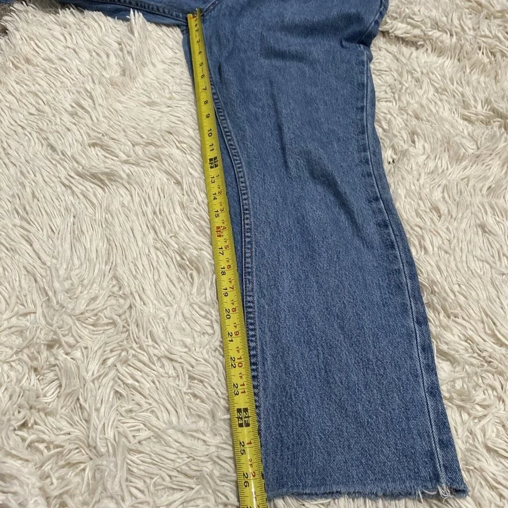 KSubi Blue Women’s Jeans Size 30” X 27 Raw Hem Chlo wasted Bae Blue high Waist - Picture 15 of 16